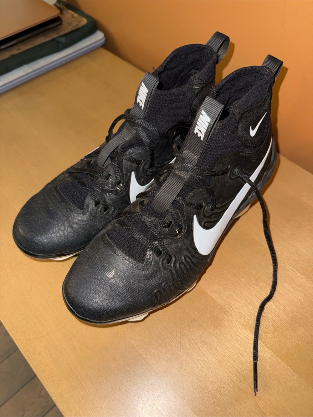 Nike Black and White High-Top Athletic Shoes